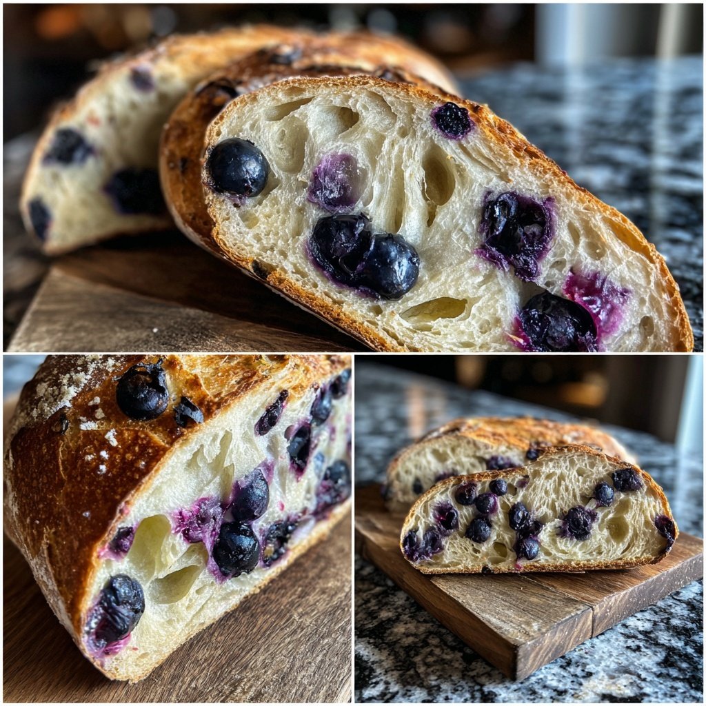 Blueberry Lemon Sourdough Slices