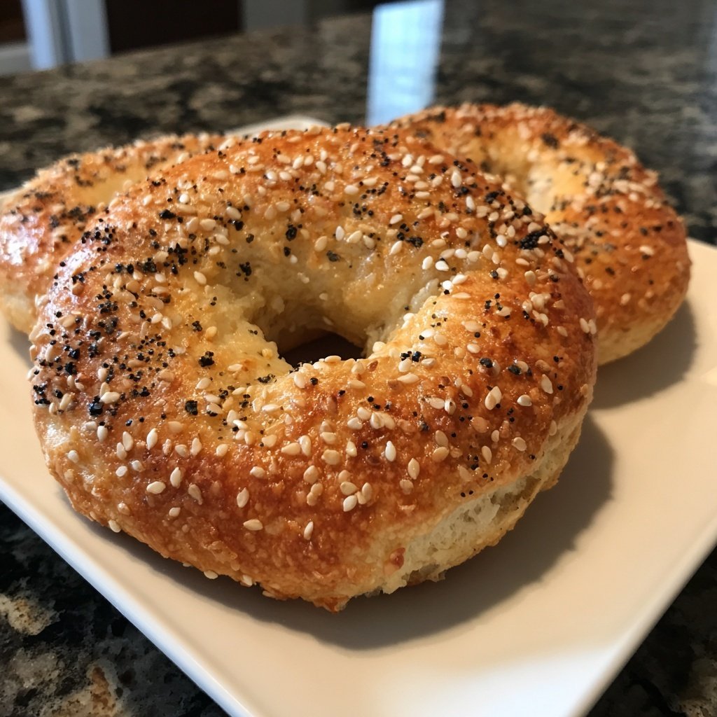 Air Fryer Protein Bagels