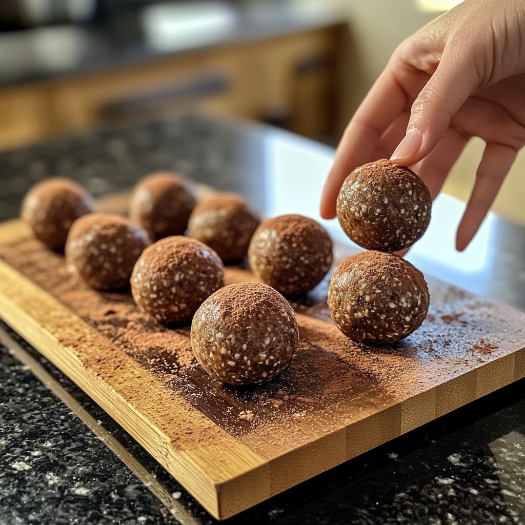 Protein Balls with Cocoa Powder