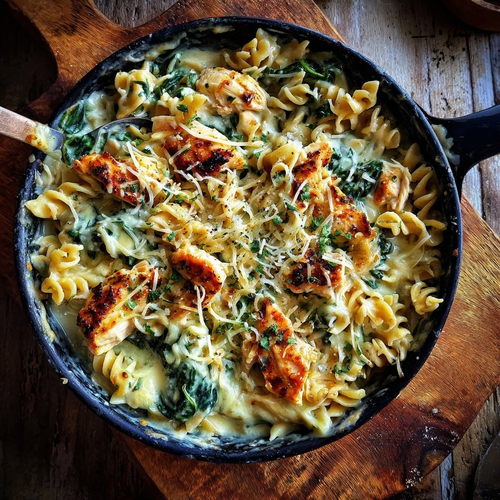 Rotisserie Chicken Spinach Pasta