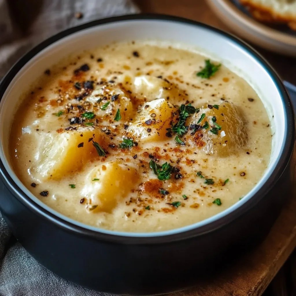 Cheddar Garlic Herb Potato Soup