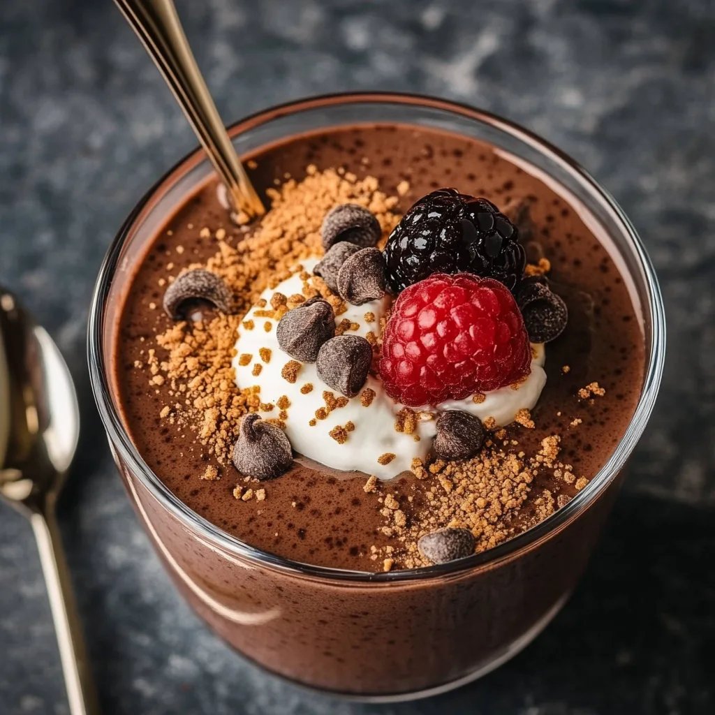 High Protein Chocolate Chia Seed Pudding