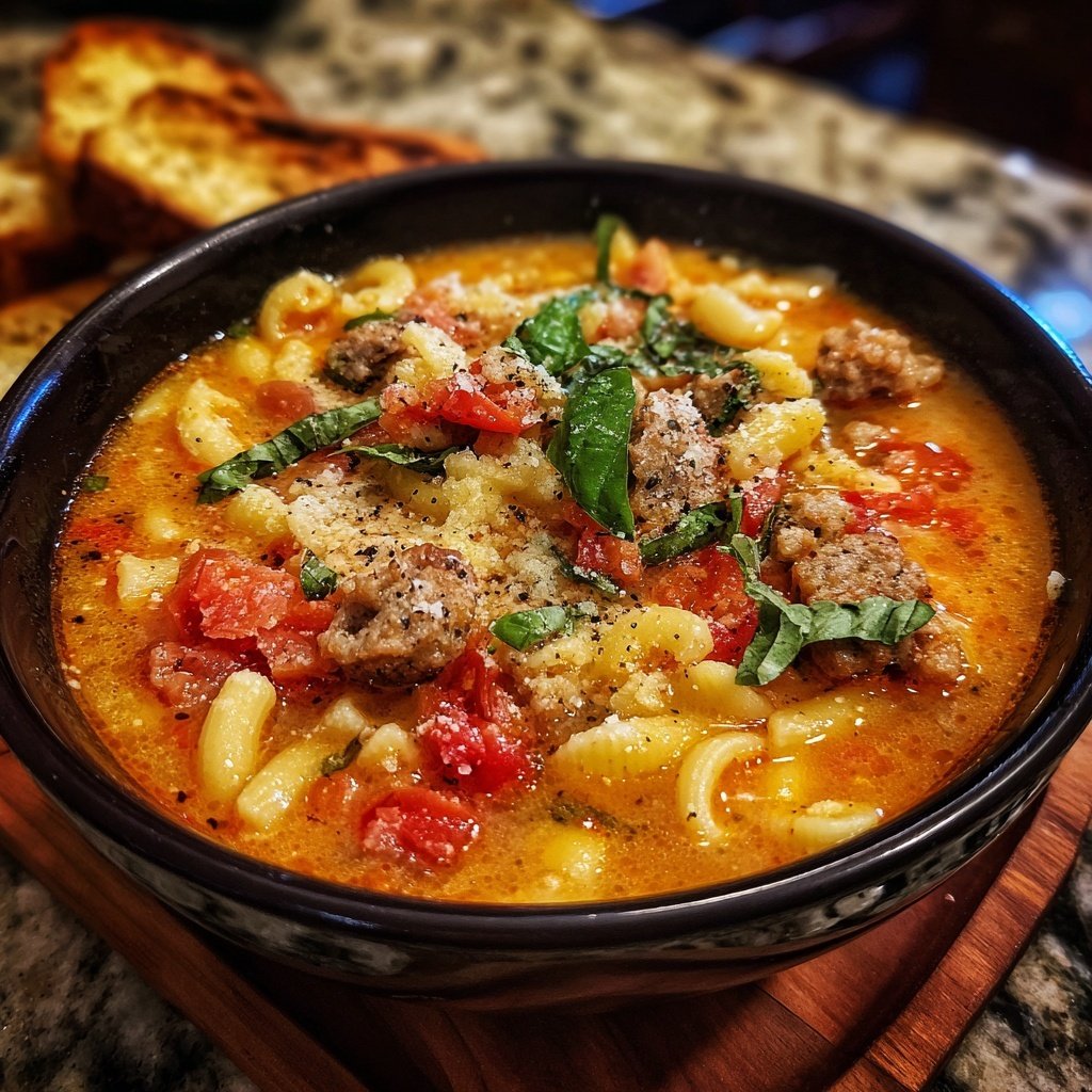 Italian Sausage Pasta Soup