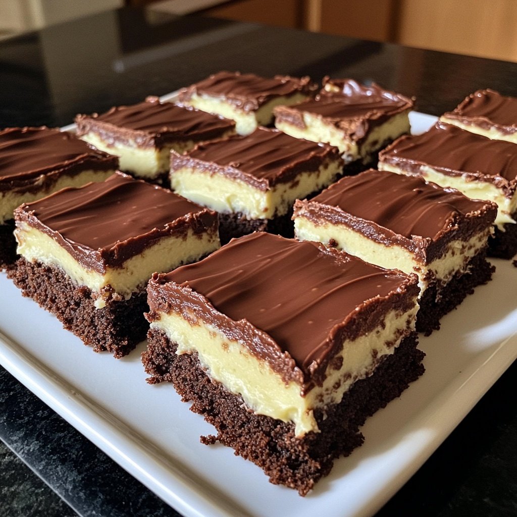 Chocolate Mint Slice Bars